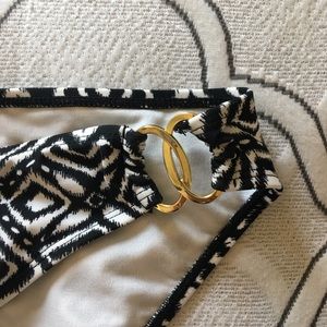 👙 Black and White Tribal Print Bikini Bottom 👙